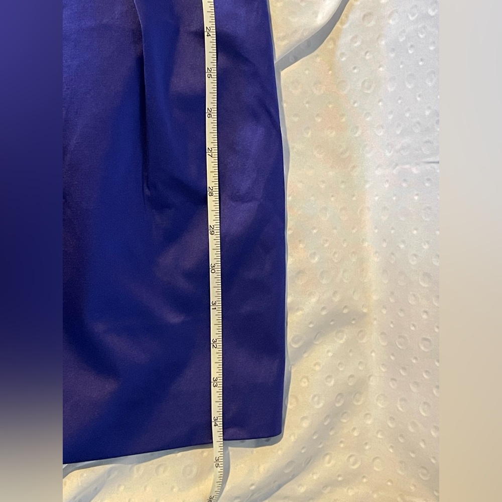 Karen Millen Royal purple Sleeveless Dress with black lace accent.